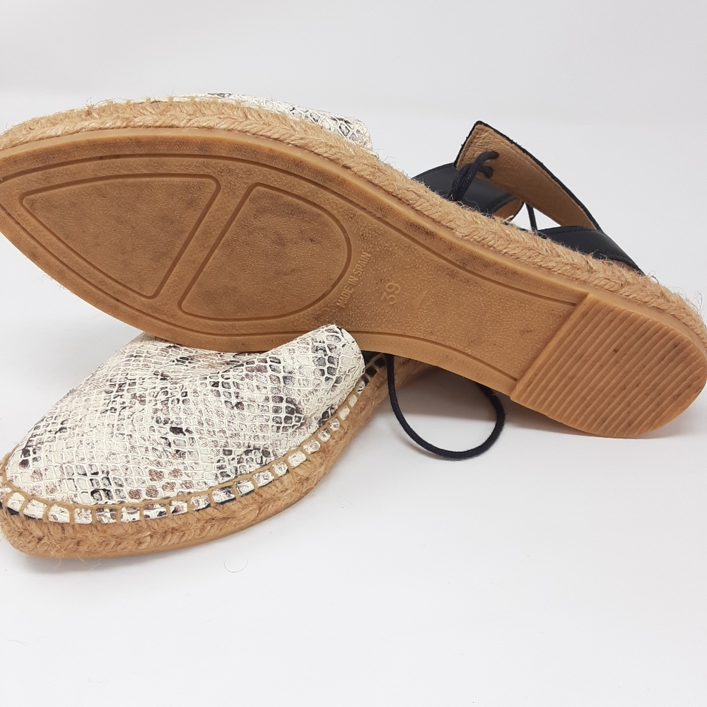 Andre Assous Snakeskin Espadrilles Sandals 39 - Picture 4 of 4